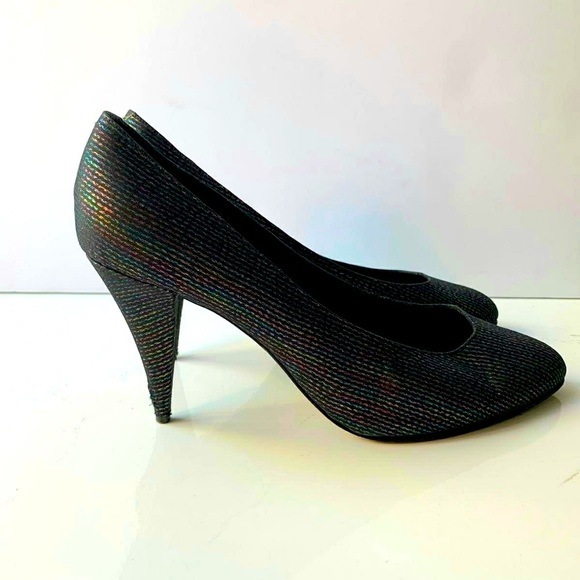 Rare VTG Rainbow Metallic Striped Pumps 🌈 - Picture 3 of 11